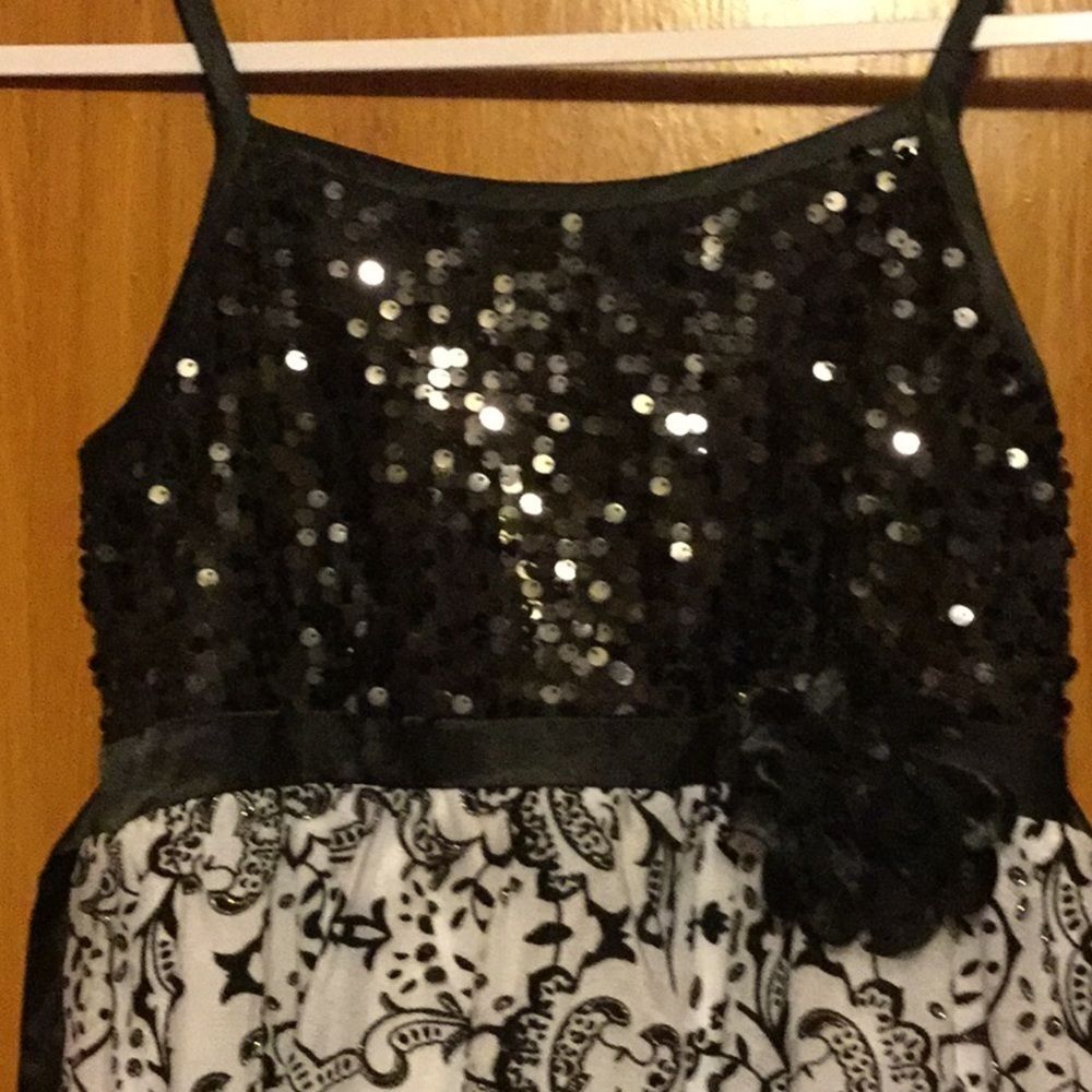 Justice Dress Black and White